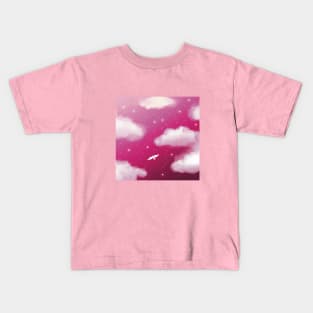 Beautiful Pink Night Sky Kids T-Shirt